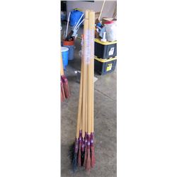 Qty 5 - Rattan Brooms 58" long - Rattan and Plastic Brooms