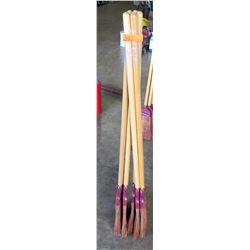 Qty 5 - Rattan Brooms 58" long - Rattan and Plastic Brooms