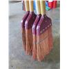 Image 2 : Qty 5 - Rattan Brooms 58" long - Rattan and Plastic Brooms
