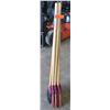 Image 1 : Qty 5 - Rattan Brooms 58" long - Rattan and Plastic Brooms