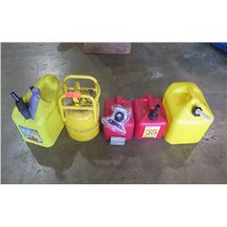 Mixed Lot of Gas / Diesel Fuel Cans