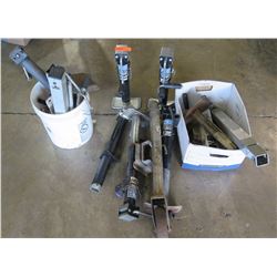Mixed Lot of New & Used (not working) Trailer Jacks.   2 Pro Series 5000 lb side wind jacks new