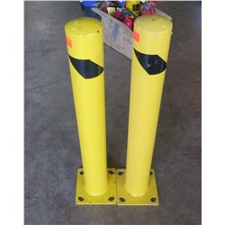 Qty 2 - Heavy Duty Safety Bollard - Yellow. Never installed