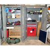 Image 1 : Qty 2 - Metal Cabinets with Contents.   Balls, Tic tac toe games and Hoopla bases.