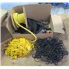 Image 1 : Misc items: Rope, Yellow plastic chain, Truck cover, webbing