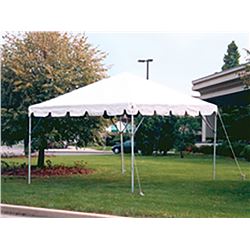 Qty 2- 10x10 frame tents.   Two sets of tents.   Missing one stablizer arm.   Tents are worn and dir