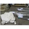 Image 2 : Qty 2- 10x10 frame tents.   Two sets of tents.   Missing one stablizer arm.   Tents are worn and dir