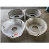 Image 1 : Qty 4 - Cotton Candy Tubs with Netting - One white plastic tub never used.  The other 3 well used.