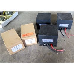 Qty 3 Ring Transformers & Qty 2 Batteries in Boxes