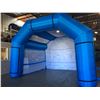 Image 2 : Blue Golf Cage Inflatable, Like New, Double Net on the Back of the Unit