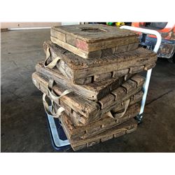Qty 8 Wood Bases for Jack Stands on Grass