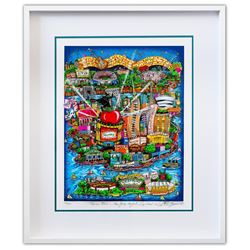 Charles Fazzino- 3D Construction Silkscreen Serigraph "There's Music... New Jersey, New York, Long I