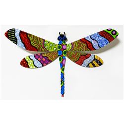 Patricia Govezensky- Original Painting on Cutout Steel "Dragonfly XLVII"