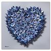 Patricia Govezensky- Original 3D Metal Art on Wood "Heart"