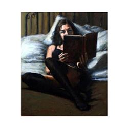 Fabian Perez, "Princess Diaries" Hand Textured Limited Edition Giclee on Board. Hand Signed and Numb