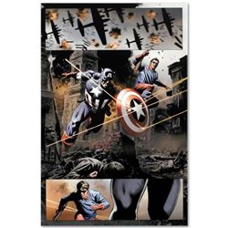 Marvel Comics "Captain America #37" Numbered Limited Edition Giclee on Canvas by Steve Epting with C