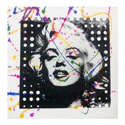 Gail Rodgers, "Marilyn Monroe" Hand Signed Original Hand Pulled Silkscreen Mixed Media on Canvas wit