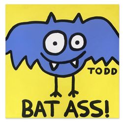 Todd Goldman, "Bat Ass" Hand Signed Original Painting on Canvas with Letter of Authenticity.