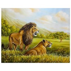 Vera V. Goncharenko- Original Oil on Canvas "Father & Son"