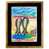 Image 1 : Menashe Kadishman- Pastel on Paper "Untitled"