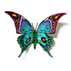Patricia Govezensky- Original Painting on Cutout Steel "Butterfly CCLXIV"