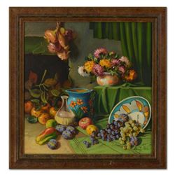 Florin, "Gift from the Sun" Framed Original Oil Painting on Canvas, Hand Signed with Letter of Authe