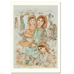 "Family in the Field" Limited Edition Lithograph by Edna Hibel (1917-2014), Numbered and Hand Signed