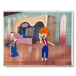 The Pink Panther Show Original Production Cel and Production Sketch. Includes letter of authenticity