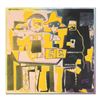 Image 1 : Ringo, "Three Musicians (Picasso Homage)" One-of-a-Kind Hand-Pulled Silkscreen and Mixed Media Paint