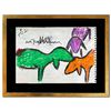 Image 1 : Menashe Kadishman- Pastel on Paper "Untitled"