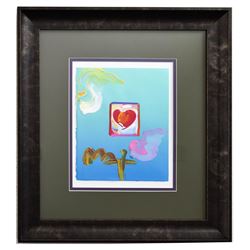 Peter Max- Original Mixed Media "Heart Series 2009 Ver. I #168"