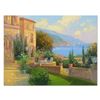Image 1 : Ming Feng, "Majestic Riviera" Original Oil Painting on Canvas, Hand Signed with Letter of Authentici