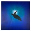 Image 1 : Wyland, "Turtle Silhouette" Hand Signed Original Painting on Board with Letter of Authenticity.