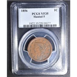 1856 LARGE CENT PCGS VF-35