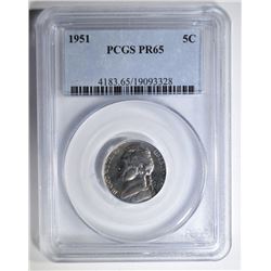 1951 JEFFERSON NICKEL PCGS PR-65