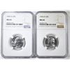 Image 1 : 2-1955-D WASHINGTON QUARTERS NGC MS-65