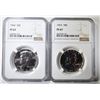 Image 1 : 1963 FRANKLIN & 1964 KENNEDY HALVES NGC MS-67