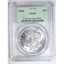 1888 MORGAN DOLLAR PCGS MS-64 OGH