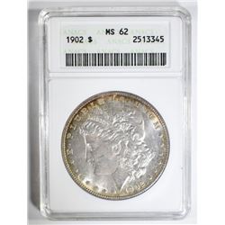 1902 MORGAN DOLLAR ANACS MS-62