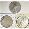 Image 2 : 1922-P, D, & S PEACE DOLLARS, FINE