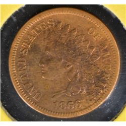 1866 INDIAN CENT  VF