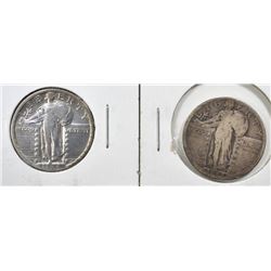 1927-S VG & 24 VF STANDING LIBERTY QUARTERS
