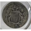 Image 1 : 1871 SHIELD NICKEL  VG