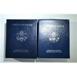 2001-W & 2004-W PROOF AMERICAN SILVER EAGLES