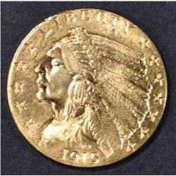 1915 $2.5 GOLD INDIAN  BU