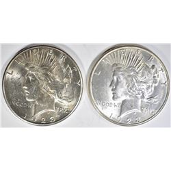 2 1923-S PEACE DOLLARS  CH BU