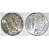 Image 1 : 2 1923-S PEACE DOLLARS  CH BU