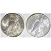 Image 2 : 2 1923-S PEACE DOLLARS  CH BU