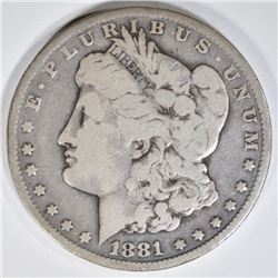1881-CC MORGAN DOLLAR  VG