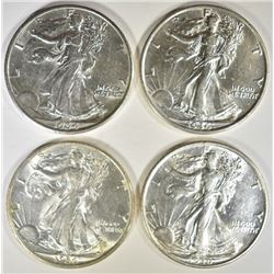 4-1936 WALKING LIBERTY HALVES AU/UNC